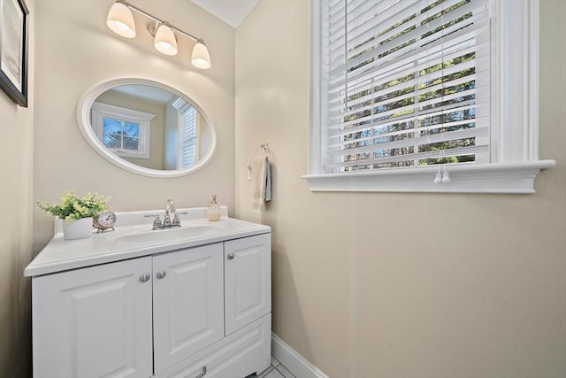 bathroom featuring vanity