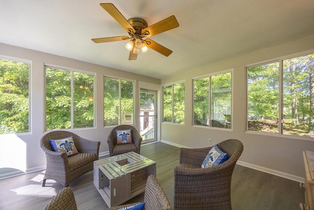 495 Creek St, Wrentham, MA 02093 - sunroom featuring baseboards and wood finished floors