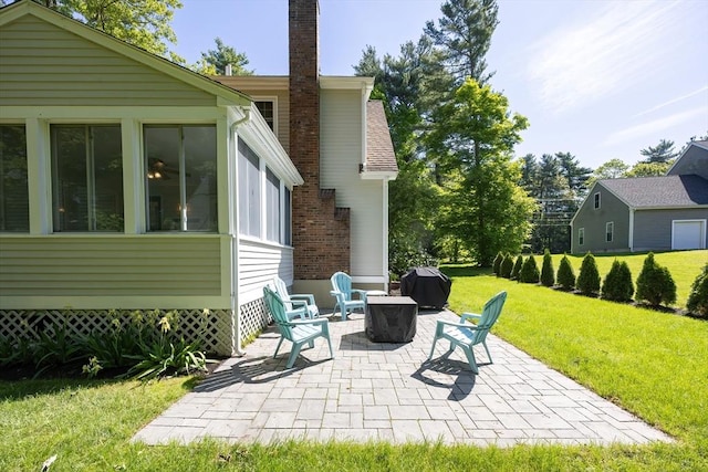 495 Creek St, Wrentham, MA 02093 - view of patio / terrace featuring a fire pit and area for grilling
