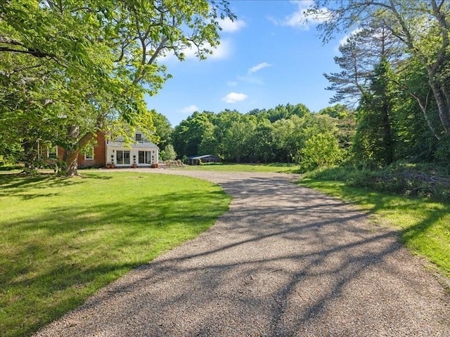 131 Cedar St, Middleboro, MA 02346 - view of dirt / gravel driveway featuring a view of trees