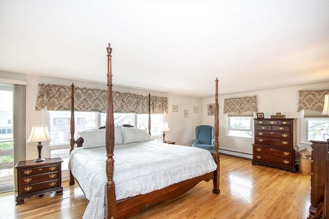 25 11th Rd, Marshfield, MA 02050 - bedroom with light wood-style floors and a baseboard radiator