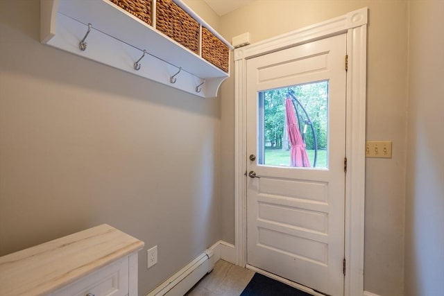 57 Clapp St, Walpole, MA 02081 - mudroom with a baseboard radiator and baseboards
