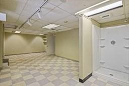 181 W St, Leominster, MA 01453 - basement featuring a drop ceiling