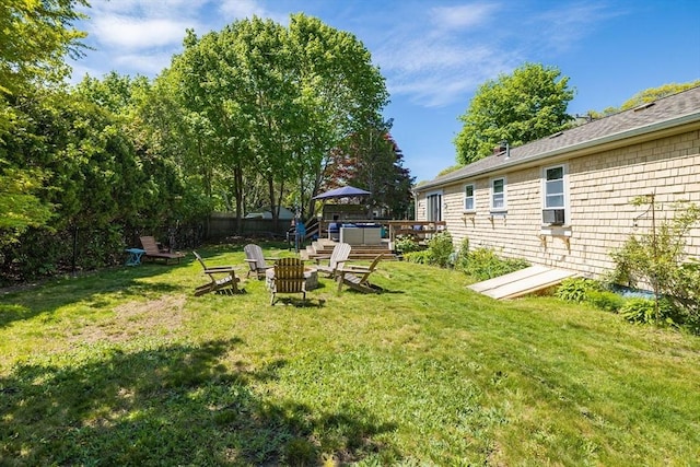 853 Sandwich, Falmouth, MA 02536 - view of yard featuring a deck