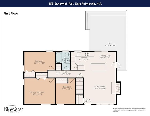 853 Sandwich, Falmouth, MA 02536 - floor plan / room layout