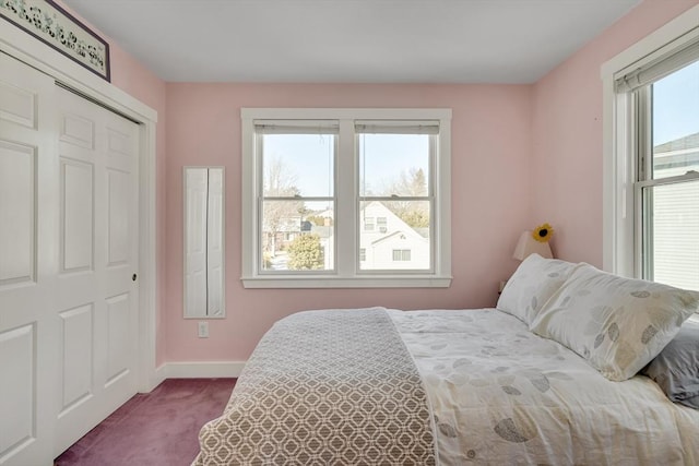 bedroom with carpet