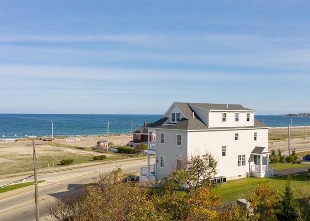 water view featuring a beach view