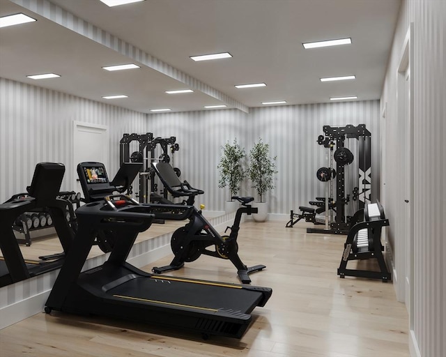 9 Sydney St Unit 2, Boston, MA 02125 - gym with wood finished floors