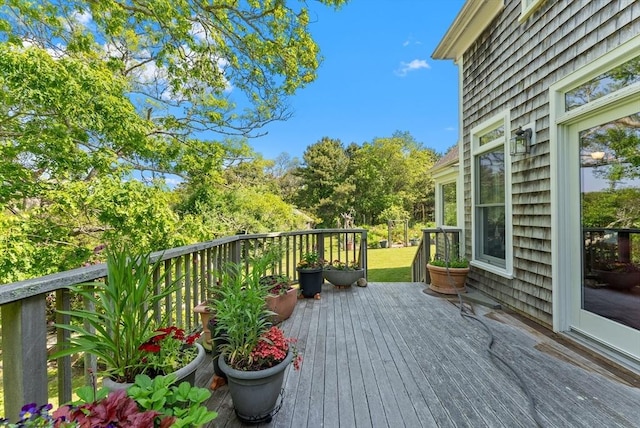56 Bridle Path, Tisbury, MA 02567 - view of wooden terrace