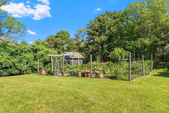 56 Bridle Path, Tisbury, MA 02567 - view of grassy yard with a vegetable garden