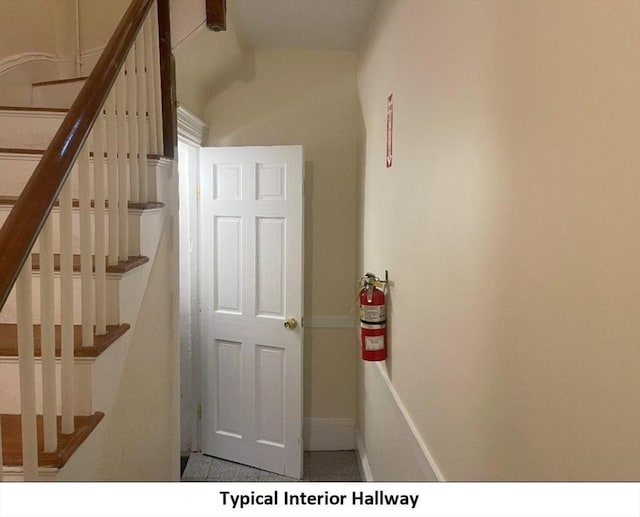 stairs with baseboards