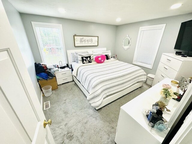 38 Thayer Ave, Whitman, MA 02382 - carpeted bedroom featuring recessed lighting