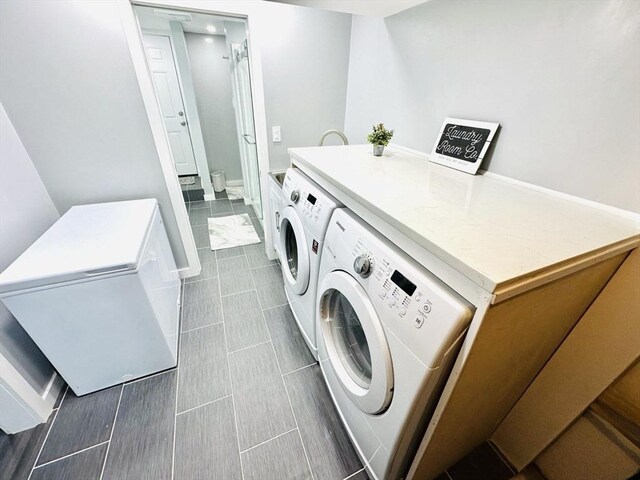 38 Thayer Ave, Whitman, MA 02382 - laundry area with washer and dryer