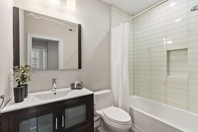 33 Winthrop Unit 1, Brookline, MA 02445 - full bathroom with toilet, vanity, and shower / bathtub combination with curtain