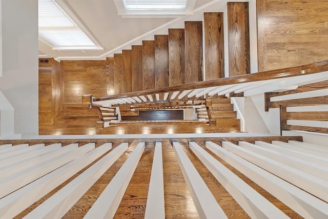 33 Winthrop Unit 1, Brookline, MA 02445 - staircase with a relaxing sauna and wood walls