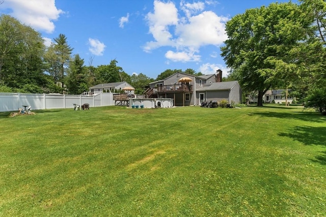 15 Cushing St, Salisbury, MA 01952 - view of yard with a wooden deck