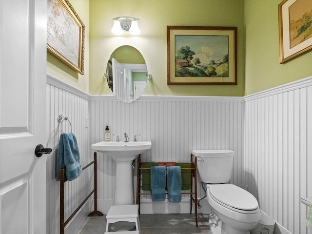 8 Sandstone Dr Unit 8, Medway, MA 02053 - half bathroom with toilet and a wainscoted wall