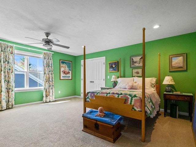 8 Sandstone Dr Unit 8, Medway, MA 02053 - carpeted bedroom with baseboards, ceiling fan, and a closet