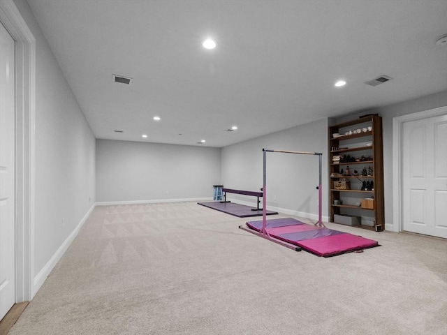 8 Sandstone Dr Unit 8, Medway, MA 02053 - exercise area with light colored carpet, recessed lighting, and baseboards