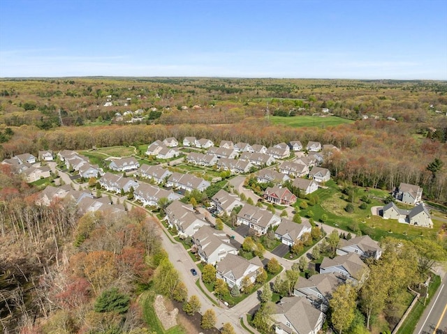 8 Sandstone Dr Unit 8, Medway, MA 02053 - aerial view of property's location featuring a heavily wooded area and nearby suburban area