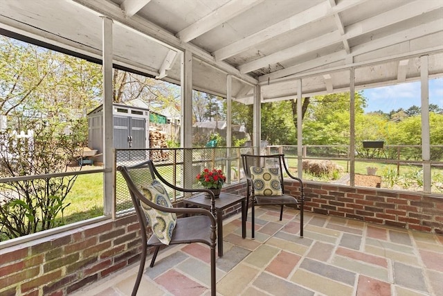 view of sunroom