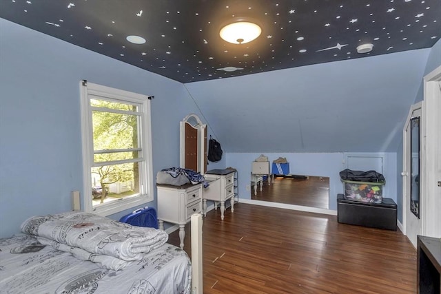 51 Stratford Ter, Springfield, MA 01108 - bedroom featuring vaulted ceiling and wood finished floors
