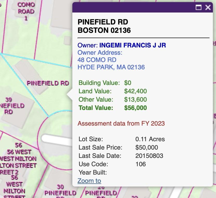 0 Pinefield Rd, Boston, MA 02136