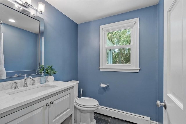 6 Candida Ln, Acton, MA 01720 - bathroom with baseboard heating, vanity, and tile patterned floors