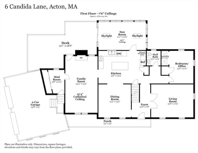 6 Candida Ln, Acton, MA 01720 - view of property floor plan