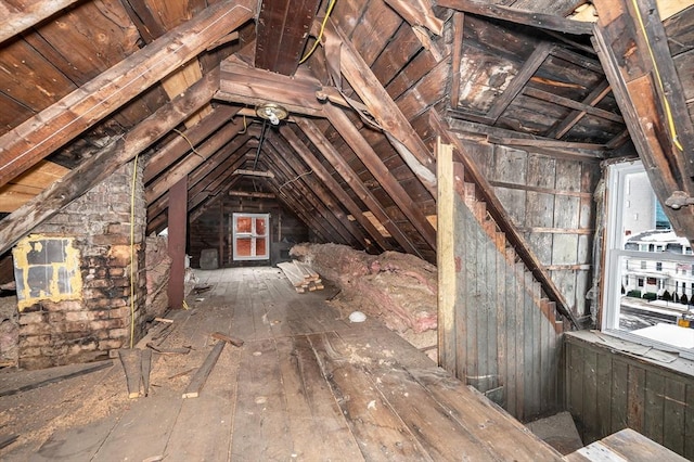 view of attic