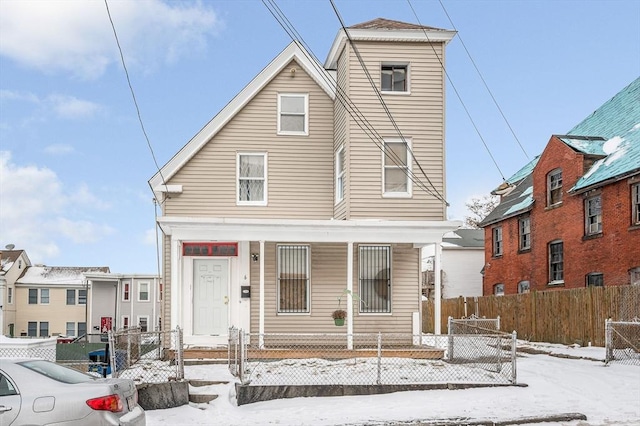 view of front of home featuring a porch