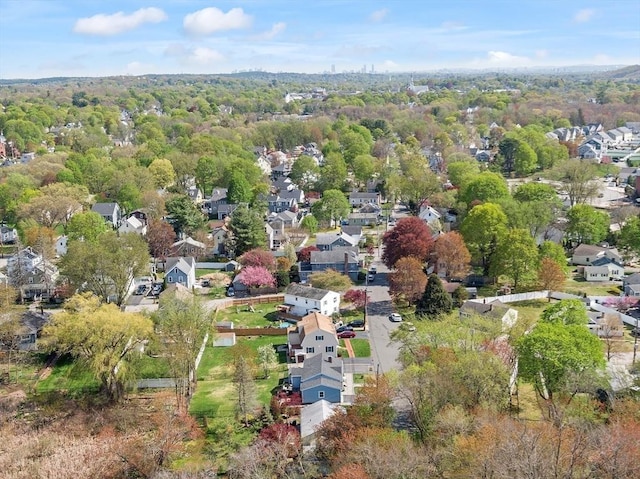 aerial view featuring a residential view