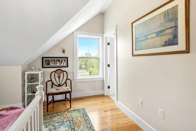 6 Macdonald Ter Unit E, Scituate, MA 02066 - bedroom featuring vaulted ceiling, light wood finished floors, and baseboards