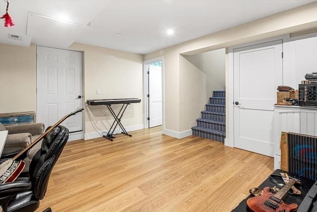 6 Macdonald Ter Unit E, Scituate, MA 02066 - home office featuring light wood-style floors, baseboards, and recessed lighting