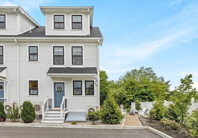 6 Macdonald Ter Unit E, Scituate, MA 02066 - view of front of home featuring roof with shingles and ac unit