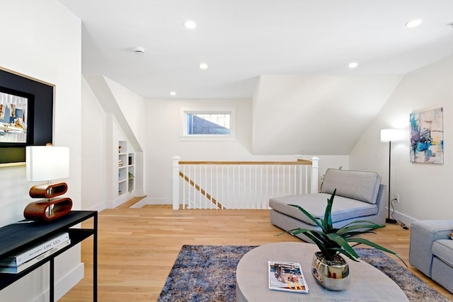 sitting room featuring light wood-type flooring