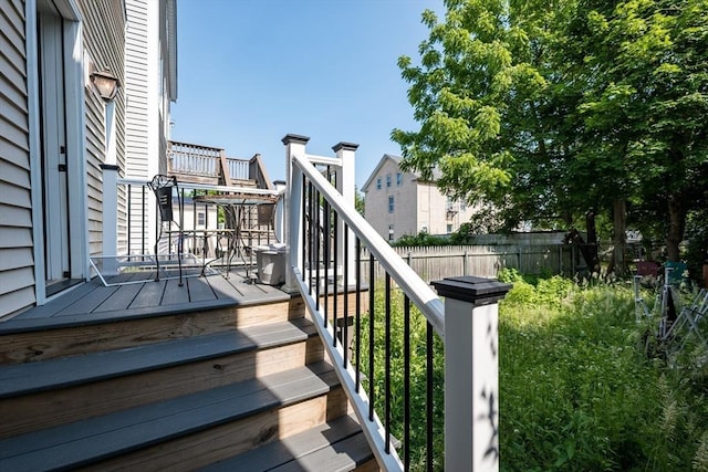 54 Hazard St, New Bedford, MA 02740 - view of wooden deck