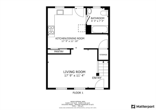 54 Hazard St, New Bedford, MA 02740 - view of room layout