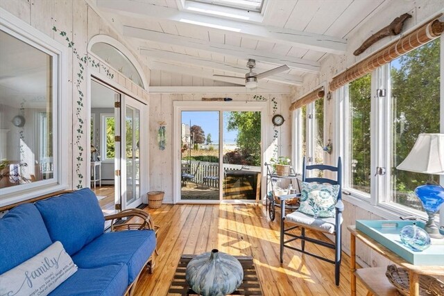 6 Riverview Dr, Newburyport, MA 01950 - sunroom featuring french doors and a skylight