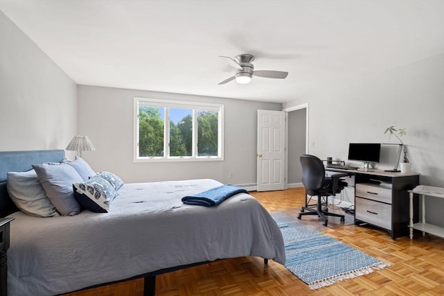 6 Riverview Dr, Newburyport, MA 01950 - bedroom featuring a ceiling fan and baseboards