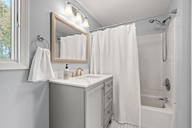 6 Riverview Dr, Newburyport, MA 01950 - full bathroom featuring vanity and shower / tub combo with curtain