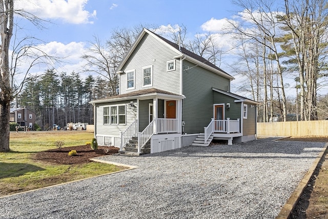 view of front of property