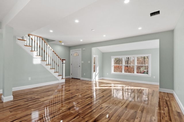 interior space with wood-type flooring