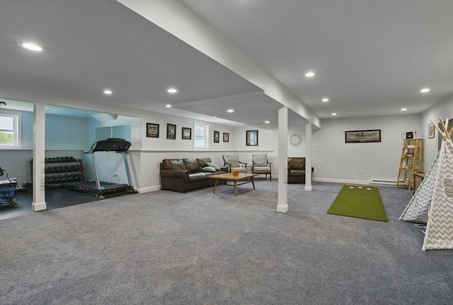 73 Sparrow Way, Raynham, MA 02767 - interior space featuring carpet, baseboards, and recessed lighting