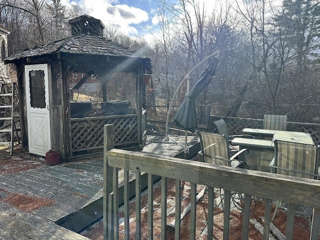 view of wooden terrace