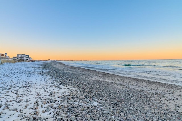 property view of water with a view of the beach