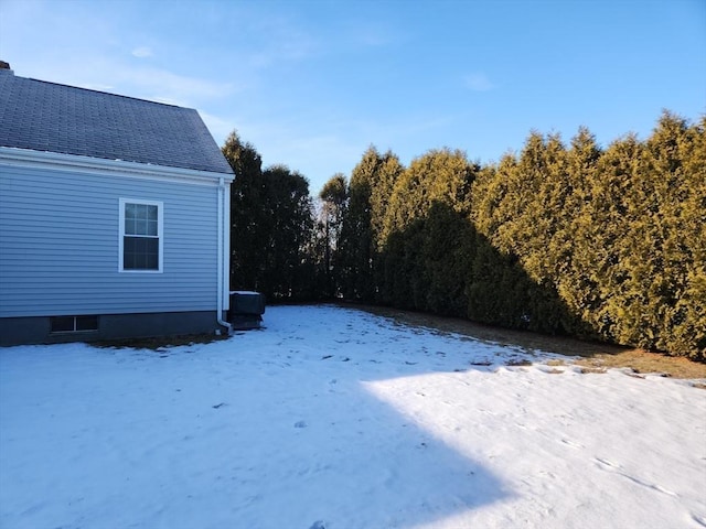 view of snowy yard