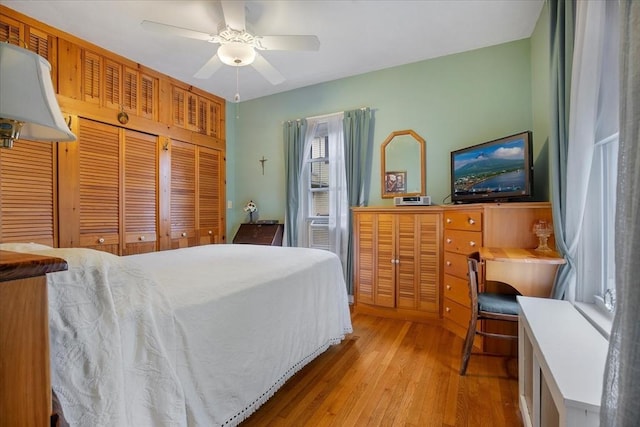 14 Cottage St, Whitman, MA 02382 - bedroom with wood finished floors and a ceiling fan