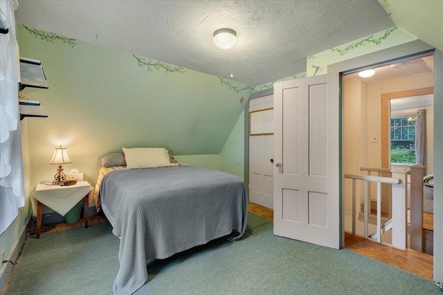 14 Cottage St, Whitman, MA 02382 - bedroom with vaulted ceiling and a textured ceiling