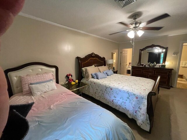 13 Dallas Dr Unit 308, Dracut, MA 01826 - bedroom featuring crown molding and a ceiling fan